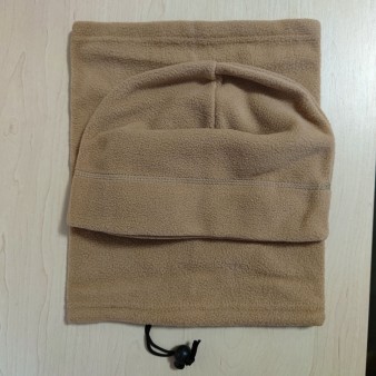 Шапка + баф комплект тактичний флісовий Койот Пісок