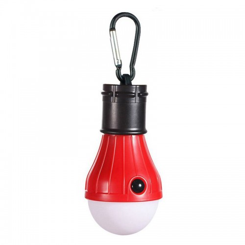 Лампа кемпінгова LED підвісна в палатку на батарейках AAA Червона
