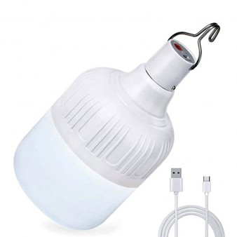 LED Лампа на акумуляторі 30W переносна, підвісна, зарядка від USB