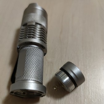 LED ліхтар металевий алюміній із регулюванням променя BL-525 Silver