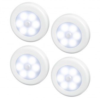 LED світильник з датчиком руху (біле світло) на батарейках AAA