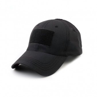 Літня бейсболка Чорна, легка тактична кепка Black Ripstop